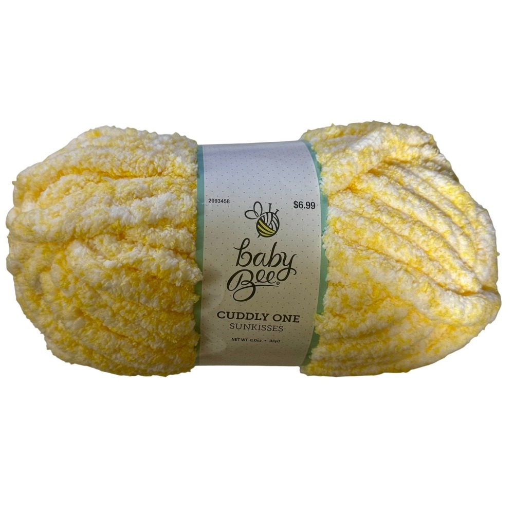 Baby Bee Cuddly One Yarn 8oz Sunkisses Yellow New Jumbo Polyester Chenille